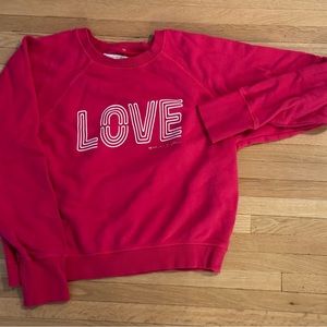 Spiritual Gangster Love sweatshirt, hot pink, sz medium.